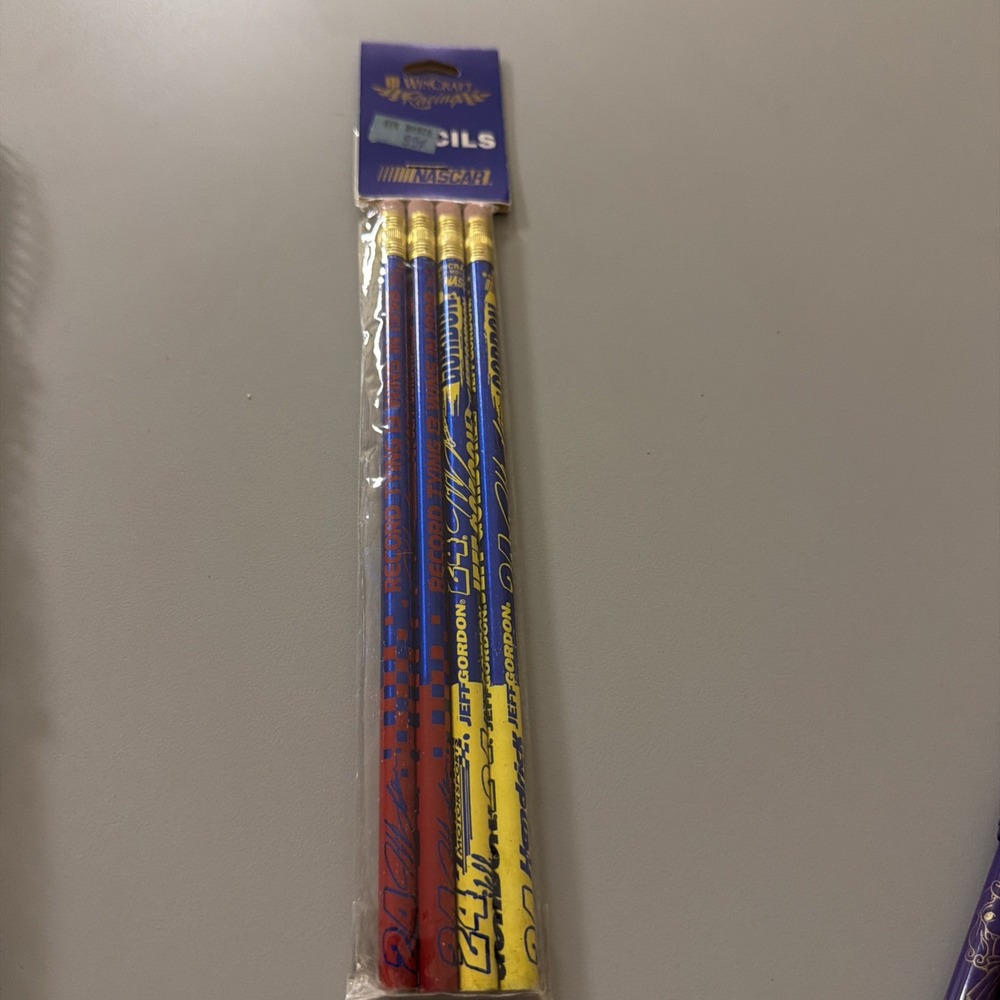 Vintage WinCraft NASCAR Pencil 4 Pack Jeff Gordon New In Package